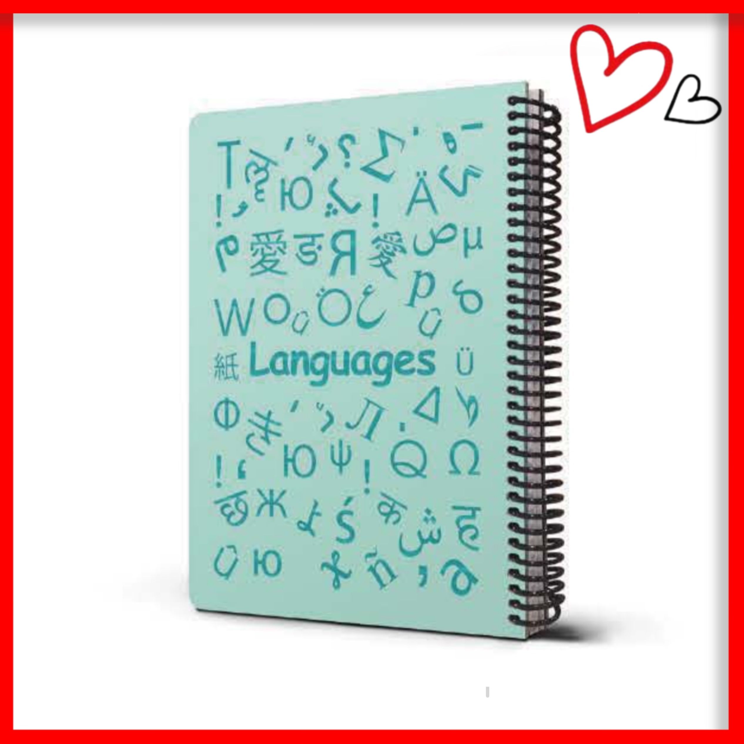 دفتر زبان دو خط Shiny(آبی روشن)